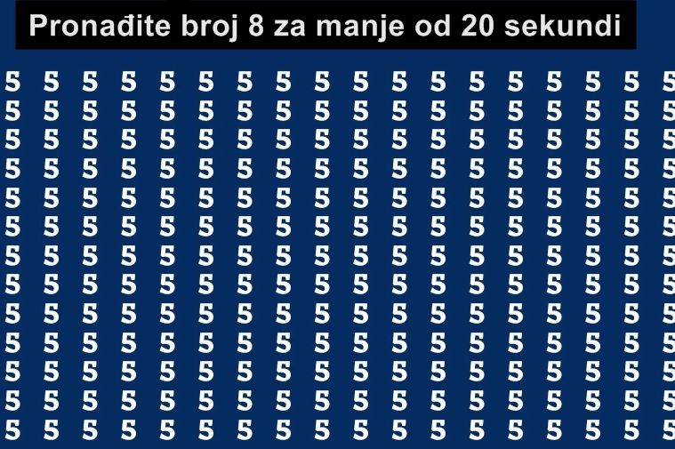 Samo genijalci mogu za manje od 20 sekundi da pronađu broj 8 na ovoj slici