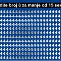 Pronađite broj 8 za manje od 15 sekundi i oborite rekord: Samo oni sa visokim IQ uspijevaju