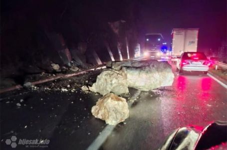 Ogromne stijene pale na cestu kod Mostara