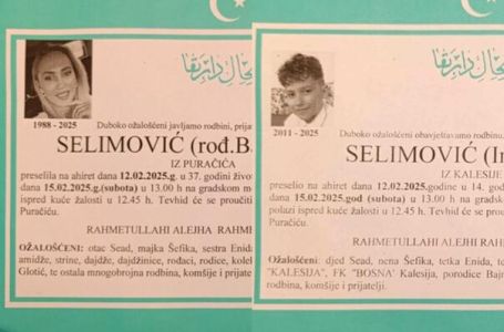 Danas dženaza Ineli Selimović i njenom sinu