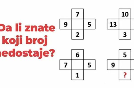 Matematička zagonetka: Znate li koji broj nedostaje?