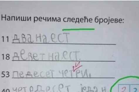 Zadatak za osnovce obišao je region zbog komentara učiteljice na dnu testa: Evo šta je napisala