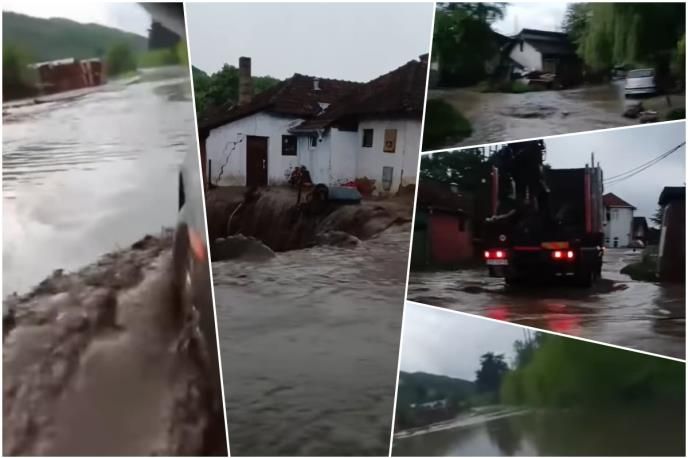KATAKLIZMIČNI PRIZORI NEVREMENA U SRBIJI: Rijeke teku ulicama, auta u vodi