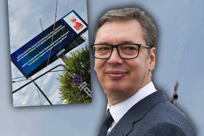 VUČIĆA U MOSKVI DOČEKALA SPECIJALNA PORUKA: Otkriveno šta je pisalo na bilbordima