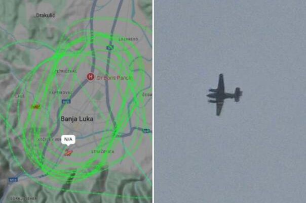 Avion EUFOR-a više od sata kruži oko Banjaluke