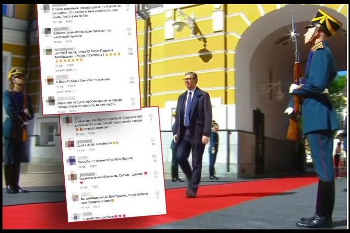 Eksplozija ruskih komentara na Vučićevom TikToku poslije Dana pobjede