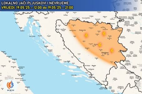 Dijelove BiH će pogoditi kiša, jak vjetar i LED: Evo ko je na udaru, upozorenje meteorloga