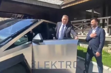 DODIK NA JAHORINI ISPROBAO Teslin Cybertruck: "Uzet ćemo mi jedan, je l' može?"