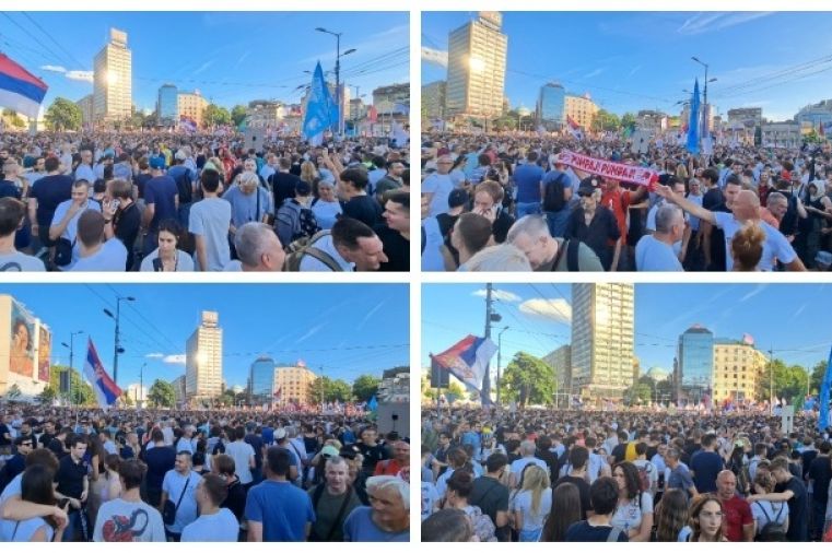 ŠPANCI ŽESTOKO: "Masovne demonstracije protiv autokratskog i korumpiranog Vučićevog režima..."