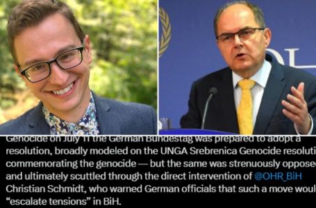 Jasmin Mujanović: Šmit upozorio njemačke zvaničnike da Bundestag ne usvoji rezoluciju o Srebrenici