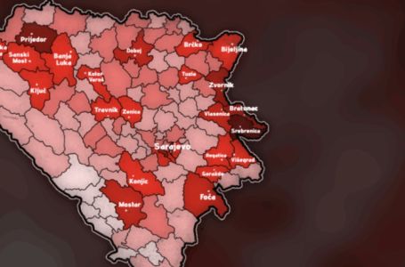 INTERNETOM SE ŠIRI MAPA KOJA JE ŠOKIRALA BOSNU I REGION: Tamnocrvena boja označava pravu strahotu