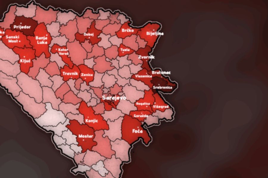 INTERNETOM SE ŠIRI MAPA KOJA JE ŠOKIRALA BOSNU I REGION: Tamnocrvena boja označava pravu strahotu