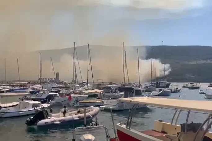 Veliki požar u Njivicama kod Herceg Novog: Vatra se brzo širila, uzbuna među mještanima