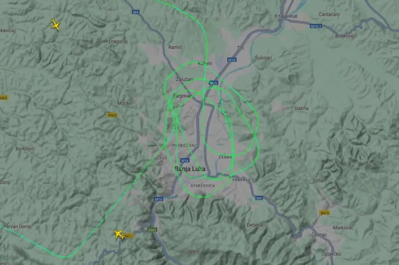 EUFOR-ov avion ponovo kružio iznad Banje Luke