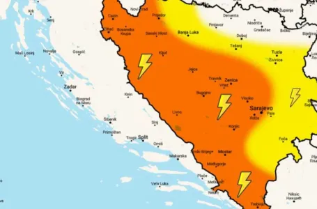 Stiže nevrijeme u BiH: Grmljavina, jaki udari vjetra, bujične poplave: Ovi dijelovi su na udaru