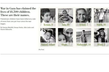 Vašington post objavio imena 18.500 palestinske djece ubijene u Gazi