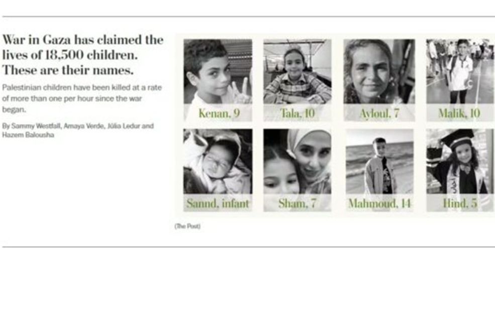 Vašington post objavio imena 18.500 palestinske djece ubijene u Gazi