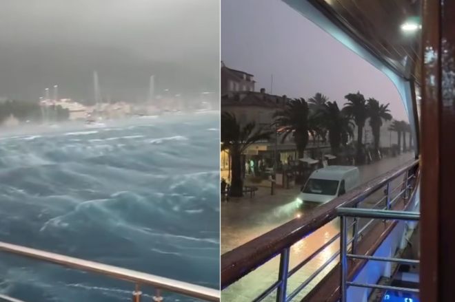 DRAMATIČNI PRIZORI S JADRANA: Nevrijeme poharalo Dalmaciju, visoki valovi nose sve pred sobom...
