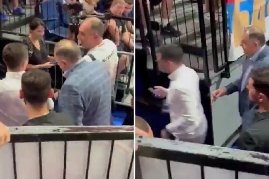 Pojavio se snimak: Pogledajte kako je Dodik pobjegao iz beogradske Arene, ispraćen zvižducima VIDEO