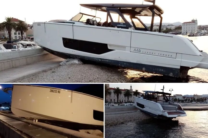 Teška nesreća u Splitu: Brod u punoj brzini izletio na obalu