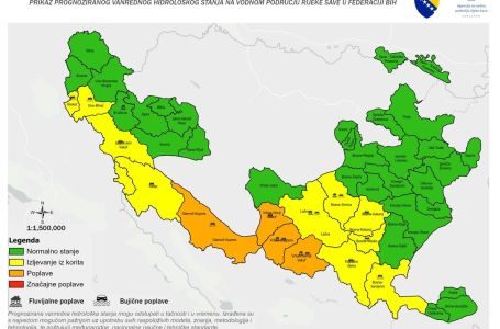 Izdato upozorenje za poplave u nekoliko dijelova BiH: EVO KOJI DIJELOVI SU U OPASNOSTI