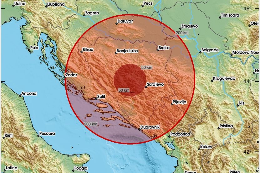 Područje Bugojna pogodila dva potresa