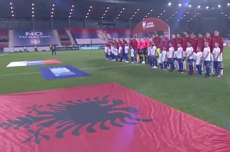 Albanska himna izviždana na utakmici sa Srbijom u Leskovcu