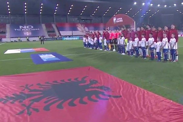 Albanska himna izviždana na utakmici sa Srbijom u Leskovcu