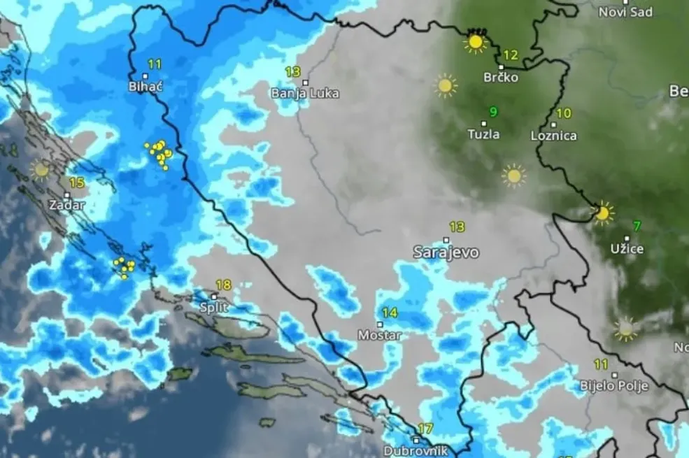 Objavljena prognoza: Stižu kiša i snijeg, a onda...