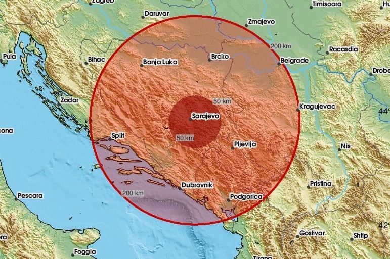 Jak zemljotres pogodio Bosnu i Hercegovinu