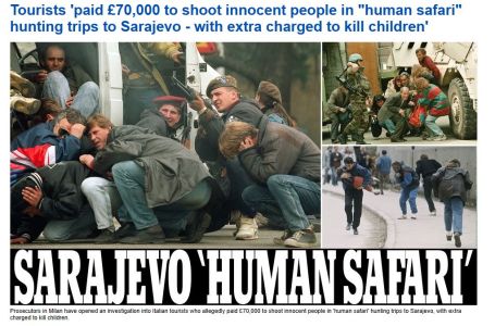 DAILY MAIL:Turisti platili 70.000 funti da pucaju na civile na 'ljudskim safari' izletima u Sarajevo