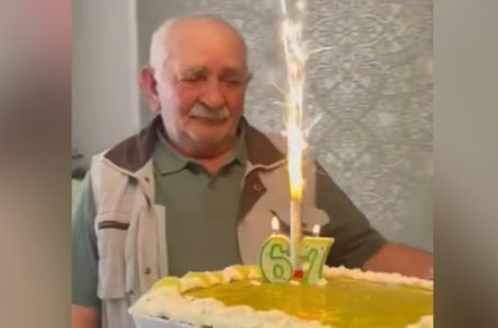 Ovaj dedo je prvi put dobio rođendansku tortu: Pogledajte njegovu reakciju