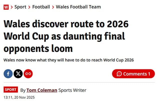 Pogledajte šta piše medij u Velsu kada su saznali da su izvukli Bosnu i Hercegovinu