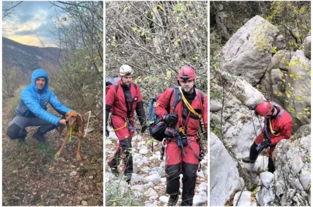 GSS Široki Brijeg spasio dva lovačka psa iz kanjona Lištice