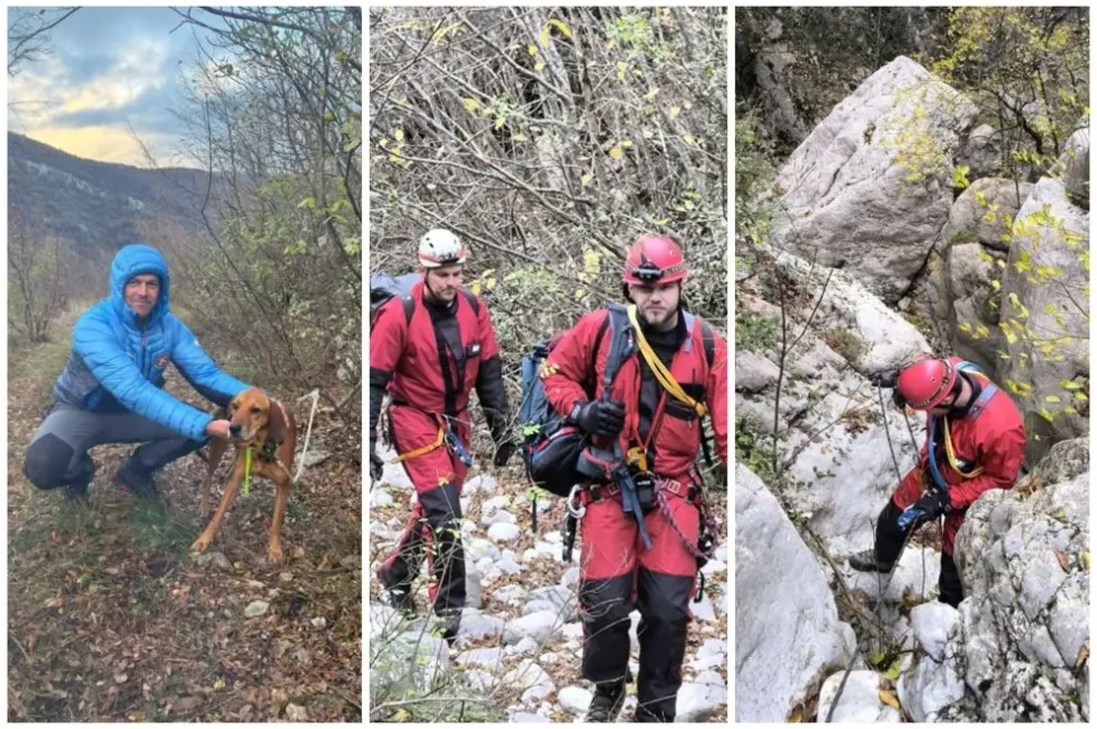 GSS Široki Brijeg spasio dva lovačka psa iz kanjona Lištice