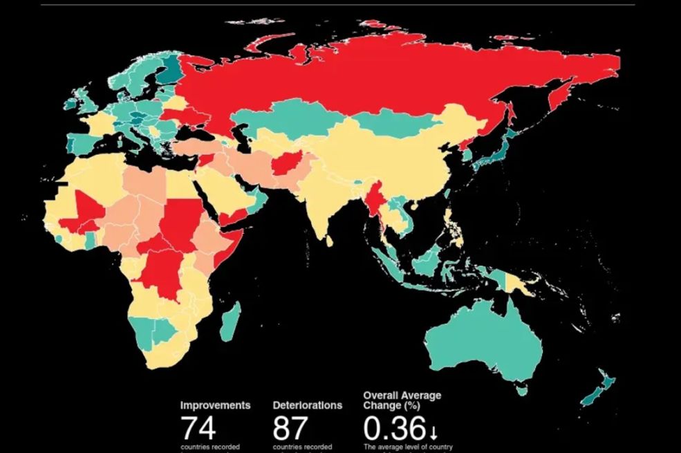Izašla je nova karta koja ocjenjuje sigurnost zemalja: Pogledajte na kojem se mjestu nalazi BiH