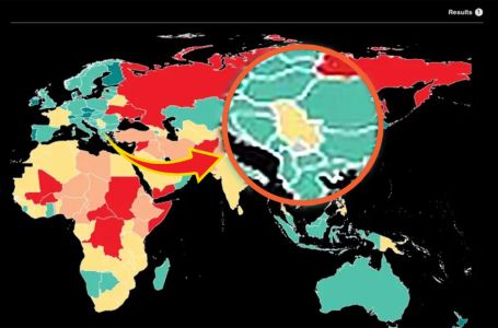 Izašla je nova mapa mira i jedino se Srbija ističe u regionu