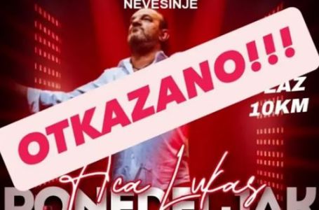 Aci Lukasu sada otkazan nastup i u Nevesinju