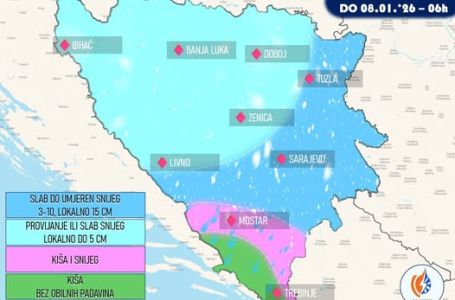 BH Meteo objavio najnoviju prognozu: Evo šta nas čeka do petka, pripremite se!