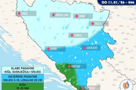 Oglasili se iz BH Meteo: Evo šta nas čeka naredna 3 dana