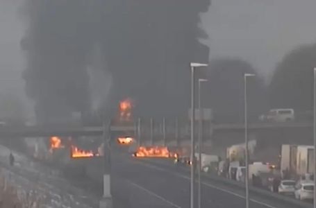 Buktinja na autocesti u Sloveniji nakon teške nesreće: Odjeknula je snažna detonacija