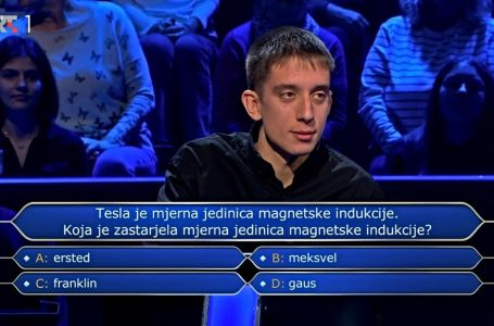 Maturant Đuro odustao na pitanju za 68.000 eura. Biste li vi znali odgovor?