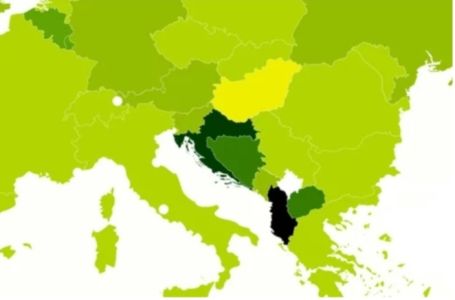 Bosnu su na ovoj mapi obojili u tamno zelenu boju: Razlog će mnoge raspametiti
