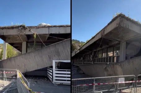 Urušio se dio Skenderije, objavljen snimak