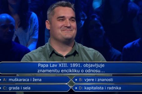 Profesor iz Zadra u "Milijunašu" odustao na 13. pitanju: Znate li vi odgovor?