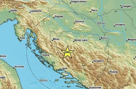 Snažan zemljotres jačine 3,4 stepena pogodio BiH