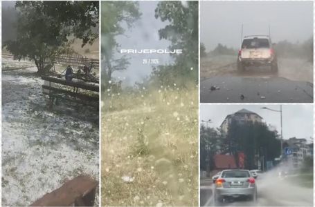 Apokaliptične scene u Srbiji! Sručio se grad veličine 5 cm koji razbija dvorišta (VIDEO)