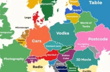 Nova mapa Evrope: Uz Srbiju piše "daljinski upravljač", uz Hrvatsku "ništa", a BiH...