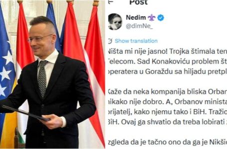 Korisnik X-a raskovao Konakovića: "Smeta mu što Orban kupuje medije u BiH i Srbiji, a Sijarto mu...