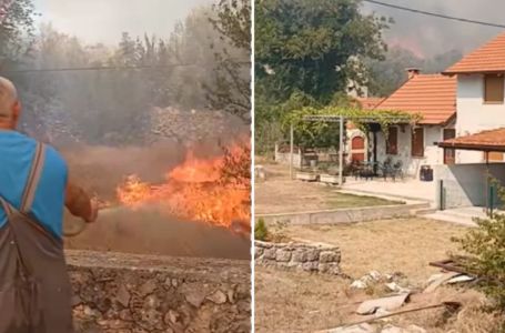 Požar zatvorio cestu Trebinje–Ivanica: Vatra se širi na više lokacija, helikopter stigao u pomoć